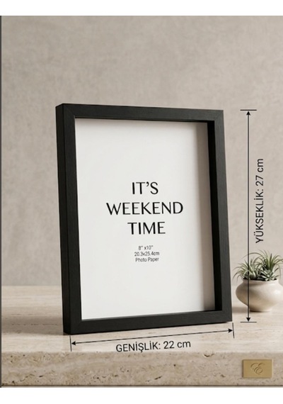 Modern Ahşap Çerçeve Şık Fotoğraf Çerçevesi 19cm-24 Cm Siyah Çerçeve