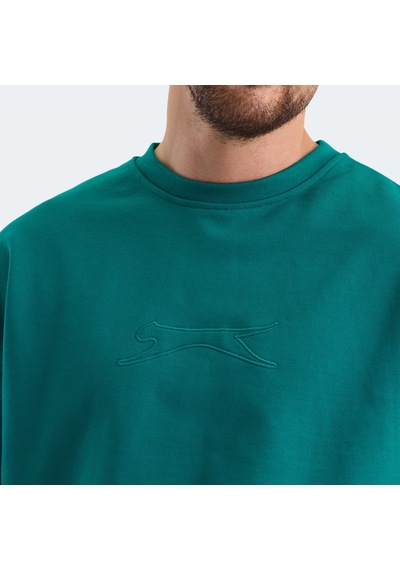 Slazenger VADIK Oversize Erkek  Petrol Sweatshirt