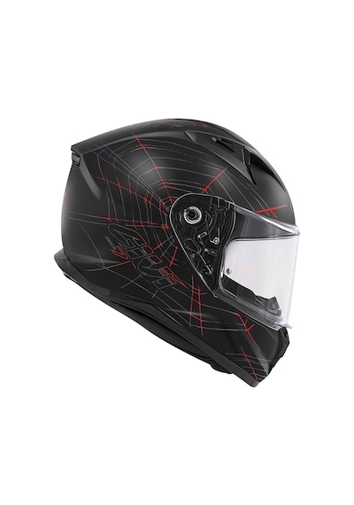 Givi 50.7 Phobia Kapalı Motosiklet Kaskı Mat Siyah - Kırmızı