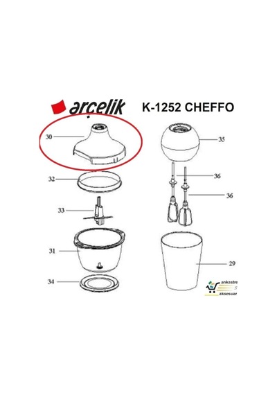 Hand Blender Doğrayıcı Beyaz Gövde 9186887015