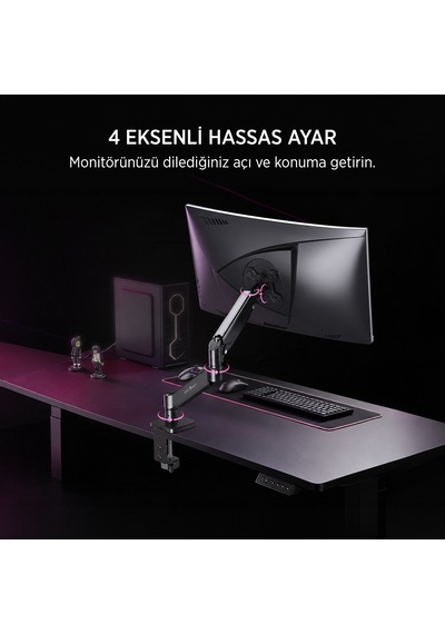 James Donkey Mr20 17 -32 Amortisörlü Tekli Monitör Standı Siyah