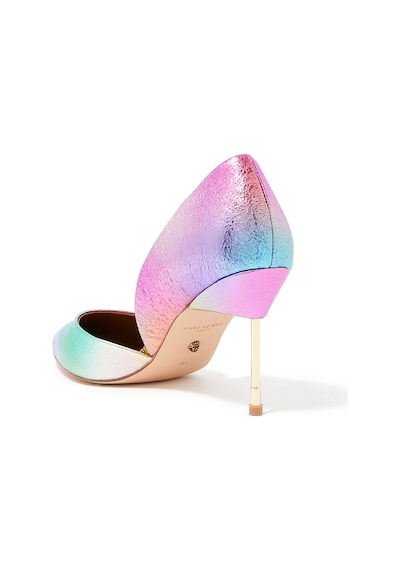 Kurt Geiger Parlak Metalik Deri D'orsay Topuklu Ayakkabı Acı Kahverengi