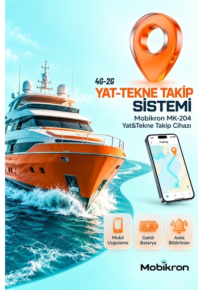 Mk-204-1 Sesli Bildirimli Tekne & Yat Takip Sistemi - 12 Ay Hatlı + Server Dahil Gps 2026 Seri