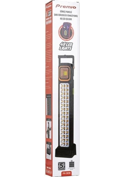 Powermaster Ks-848 2 Watt Cob Ledli + 48 Ledli Solar Şarjlı Işıldak Çok Renkli