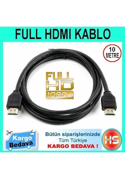 Hdmi Kablo 10 Metre Uzunluğunda
