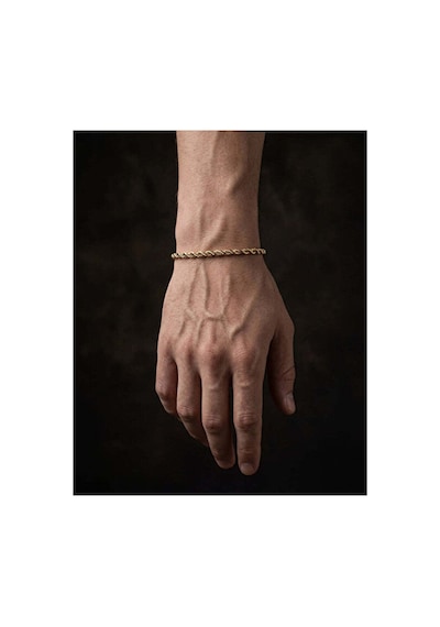 Halat Bileklik 14k Altın Kaplama 6mm Unisex