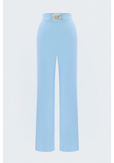 Sateen Aksesuar Detaylı Pantolon - Bebe Mavi-137623