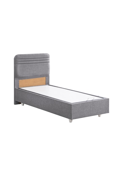 Mila İkili Set, Mila Tek Kişilik Baza Başlık Seti - Gri 90x200
