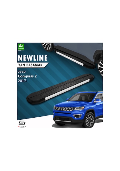 S-dizayn Jeep Compass 2 Newline Aluminyum Yan Basamak 173 Cm 2017