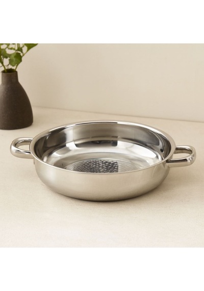 24 Cm Kulplu Basık Metal Süzgeç 50 x 22