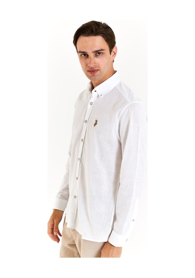 U.s. Polo Assn. Erkek Regular Gömlek 50282588-vr013 Beyaz