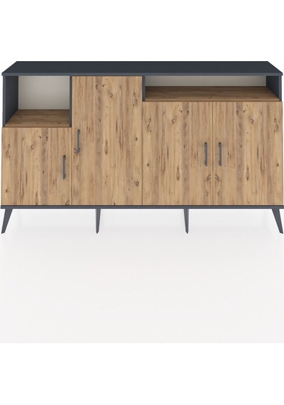 Arges Konsol 5 Raflı 4 Kapaklı 176x30x99 Antrasit-çam Atlas Çam - Antrasıt Arges Konsol 5 Raflı 4 Kapaklı 176x30x99 Antrasit-çam Atlas Çam - Antrasıt