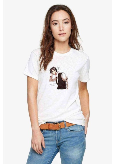Anime Tokyo Ghoul Anteiku Baskılı Beyaz Kadın Tshirt (534308800)