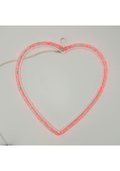 Led Işıklı Askılı Kalp Yılbaşı Süsü 220V Kırmızı 30 CM