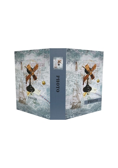 Rabsev Fotoğraf Albümü 10x15cm 200 Fotoğraf Kapasiteli Renkli Pervane Desenli Anı Albümü