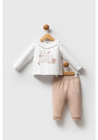 U.S. Polo Assn. Kız Bebek 2li Takım - Beyaz Beyaz