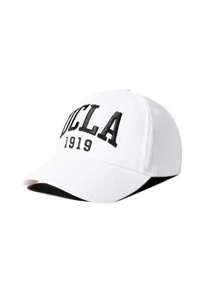 Ucla Ballard Beyaz Siyah Baseball Cap Nakışlı - Unisex Şapka Beyaz Siyah Beyaz - Siyah