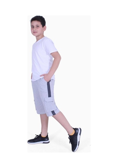 Fyk Kids Düz Model Erkek Çocuk Tişört-kapri Alt Üst Takım Çok Renkli