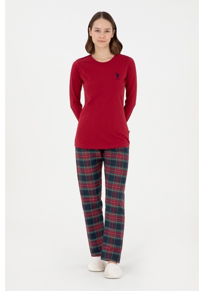 U.s. Polo Assn. Kadın Bordo Pijama Takım 50302758-vr014 Bordo