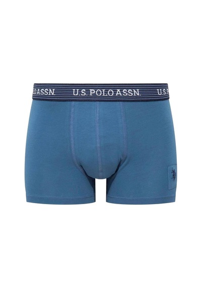 U.S. Polo Assn. U.s Polo Assn. 80515 Erkek Pamuklu 3'lü Boxer-indigo&lacivert&baskılı İndigo
