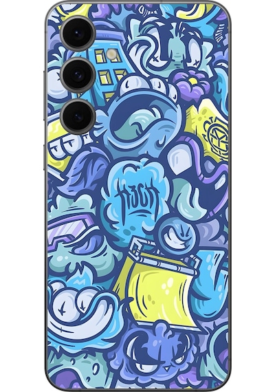 Samsung Galaxy S24 Fe Uyumlu Şeffaf Kılıf Graffiti 9 Tasarımlı