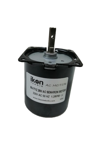 İkon Teknik AC SENKRON MOTOR 68 KTYZ 28 Watt 1.2 RPM 220 Volt