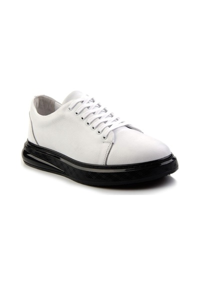 Bambi Beyaz Leather Erkek Sneaker E01081010303 Beyaz