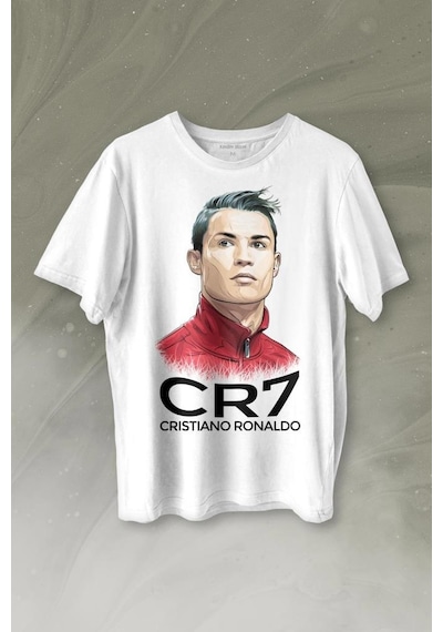 Cr7 Cristiano Ronaldo Manchester United Baskılı Tişört Unisex T-shirt 001