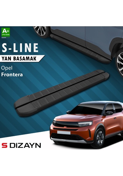 S-dizayn Opel Frontera S-line Siyah Yan Basamak 183 Cm 2024 Üzeri A+ Kalite