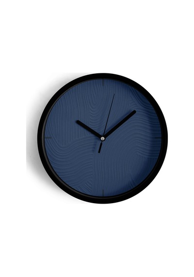 Soyut Alçı Görünümlü Modern Duvar Saati - 25cm - Önü Camlı Siyah Kasa - Sessiz Mekanizma-jh0388 Siyah