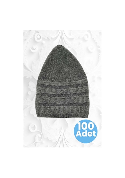 Tezzgelsin 100'lü Kadife Takke Kaliteli Namaz Takkesi Füme