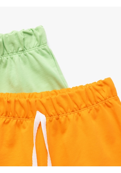 Koton Pamuklu Basic Çok Renkli Beli Lastikli 2'li Şort Seti Multıcolor 5skg10289ak Mavi Koton Pamuklu Basic Çok Renkli Beli Lastikli 2'li Şort Seti Multıcolor 5skg10289ak Mavi