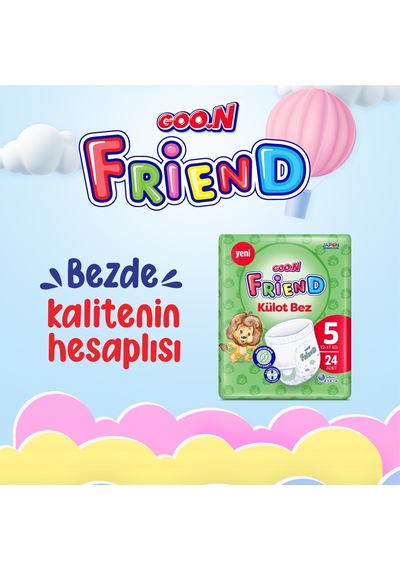 Goon Friend Külot Bebek Bezi 5 Numara 12-17kg Junior 72 Adet 3'lü
