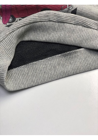 Erkek Çocuk Baskılı Sweatshirt ,gri %100 Pamuk Rahat Ve Yumuşak Gri
