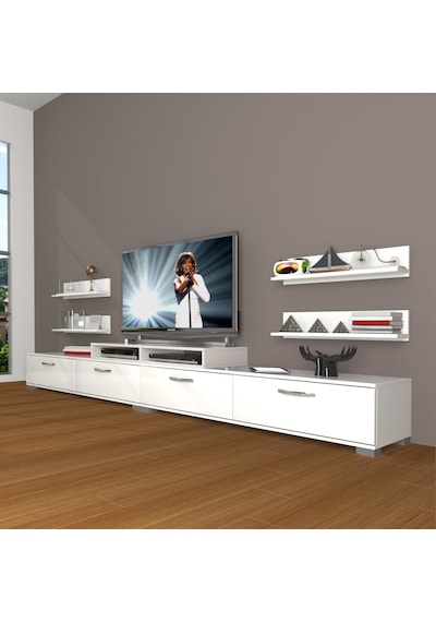 Decoraktiv Ekoflex 360r Slm Tv Ünitesi Tv Sehpası Beyaz