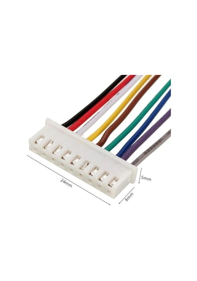 Sanec 2,5mm Jst Xh 9pin Kablolu Konnektör Beyaz Takım 10cm - Çift Taraflı