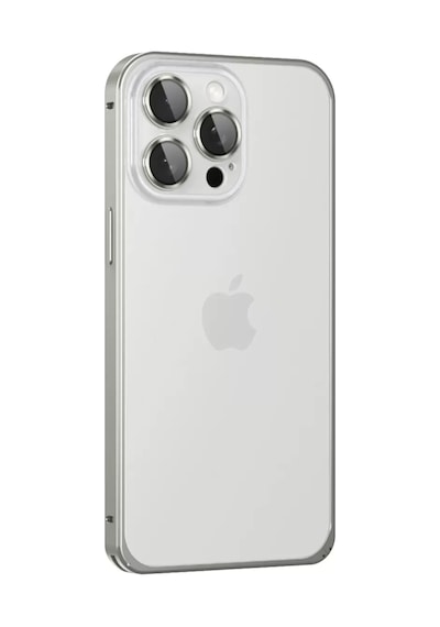 Joko Apple Uyumlu iPhone 15 Pro Max Uyumlu Metal Bumper Mat Kapak - Gri