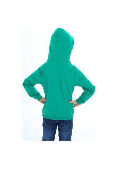 Toontoy Kids Toontoy Erkek Çocuk Relax Fit Kapüşonlu Cepli Reglan Kol Baskılı Sweatshirt - 2 İplik Yeşil Toontoy Kids Toontoy Erkek Çocuk Relax Fit Kapüşonlu Cepli Reglan Kol Baskılı Sweatshirt - 2 İplik Yeşil