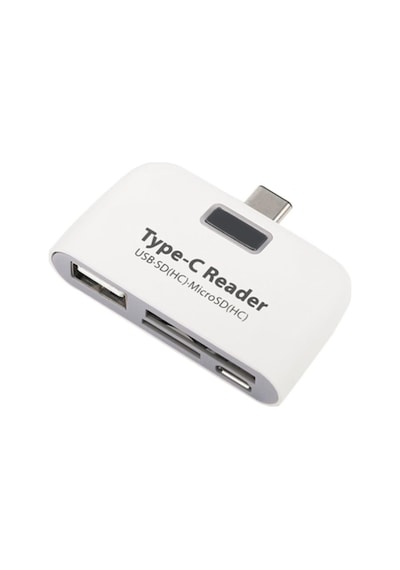 Usb Otg Kart Okuyucu Type-c Ve Otg Uçlu Macbook Uyumlu Pc Bilgisayar Cep Telefonu Ve Notebook U