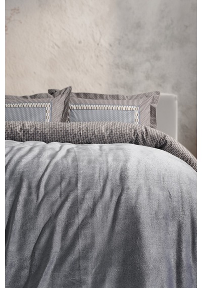 Doqu Home Lauren Maris Nevresim Takımı Çift Kişilik Gri