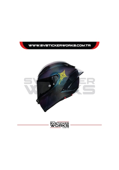 Haç Sticker Kask Sticker Kasklar Uyumlu Tek Yön 1 Adet Sarı