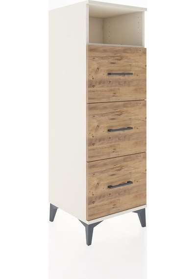 Hyperion Dolap Tek Raflı 3 Çekmeceli 44x44x134 Aytaşı-çam Aytaşı