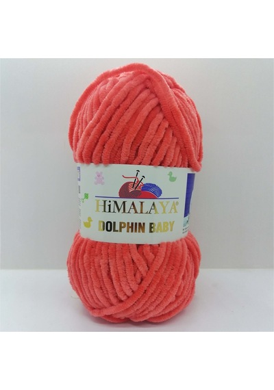Himalaya Dolphin Baby Kadife Örgü Ipi 80312 - Mercan
