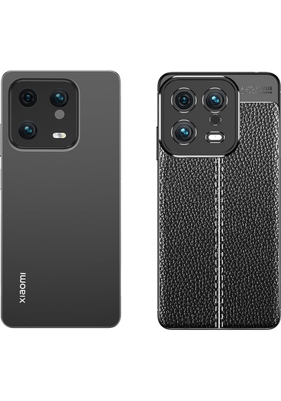 Xiaomi Mi 13 Kılıf Focus Deri Görünümlü Kamera Korumalı Silikon Kılıf
