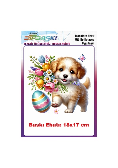 Paskalya Temalı Ütü İle Yapışan Tişört Tekstil Baskı 3115