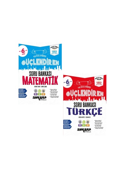 Ankara 2027 6. Sınıf Matematik + Türkçe Güçlendiren Soru Bankası Seti 2 Kitap Maarif Model
