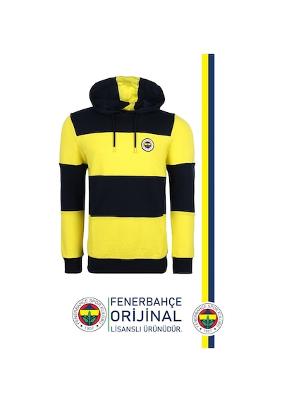 Fenerium Fenerbahçe Sarı Lacivert Kapüşonlu Sweat Kutulu 059 Sarı - Lacivert