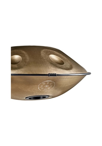 Meinl Sonic Energy Hpstl90 Stainless Steel D Kurd 9 Note Handpan Vintage Gold