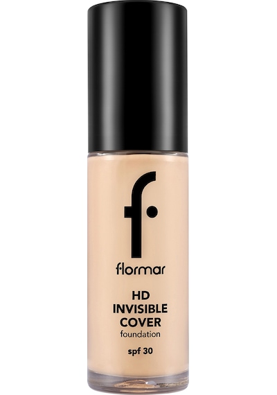 Flormar Doğal Bitişli Fondöten (Soğuk Alt Ton) - Invisible Cover HD Fdt. - 040 Light Ivory - 8682536059039