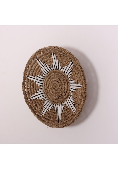 Doğal Rafya Duvar Tabağı 40 Cm